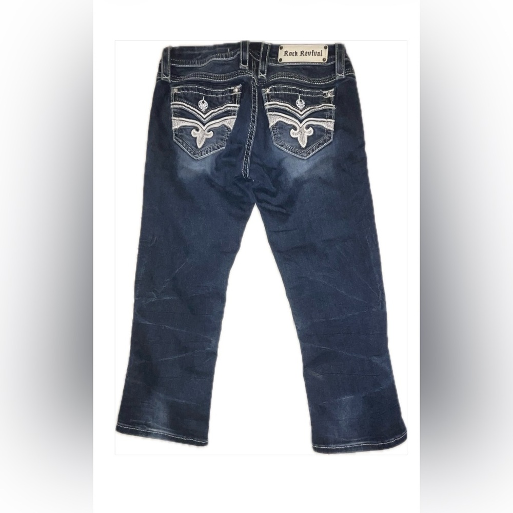 Rock Revival Sukara Easy Crop Dark Wash Jeans - Picture 5 of 8